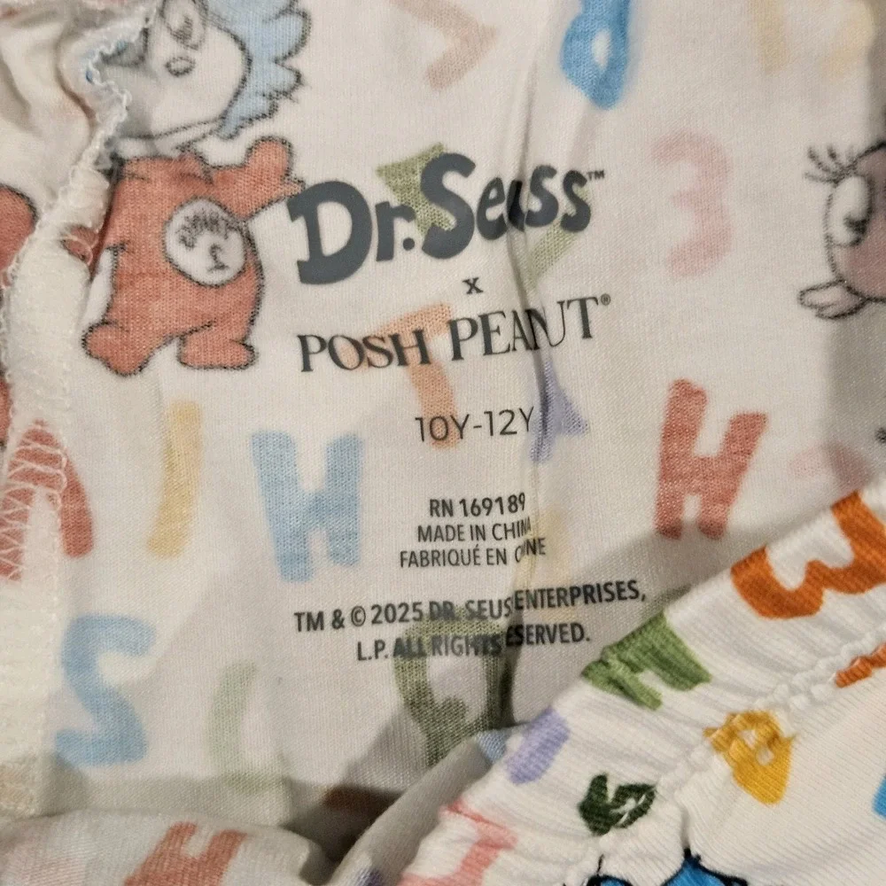 Posh Peanut Dr Seuss Cat in the Hat Bamboo Tank & Ruffle Short‎ Set Girls 10/12